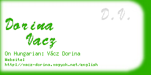 dorina vacz business card