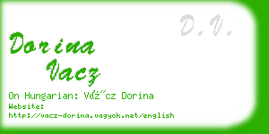 dorina vacz business card